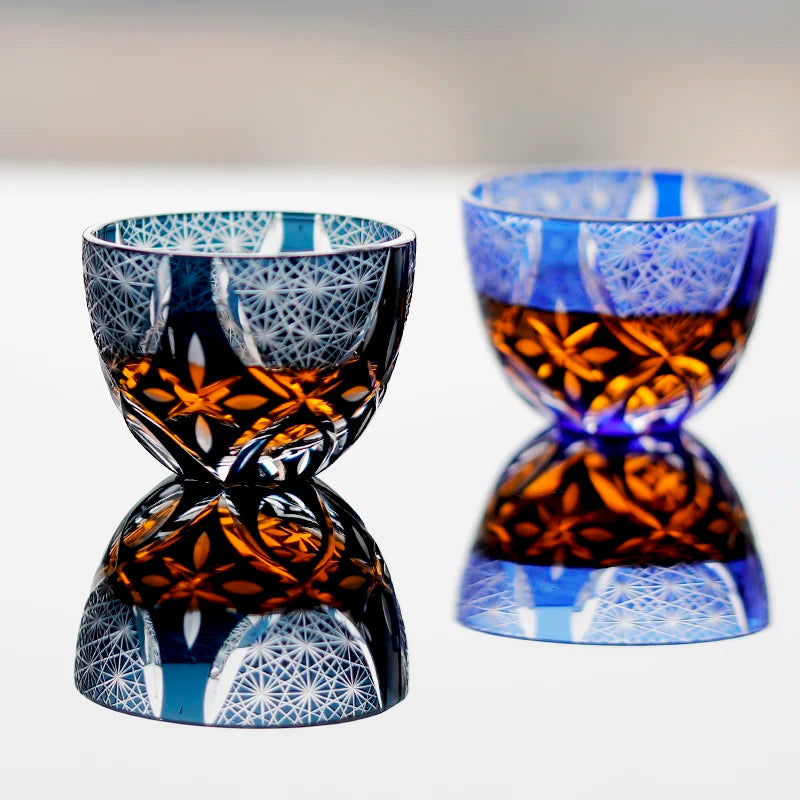 Japanese Style Kiriko Glass for Sake | HANABI