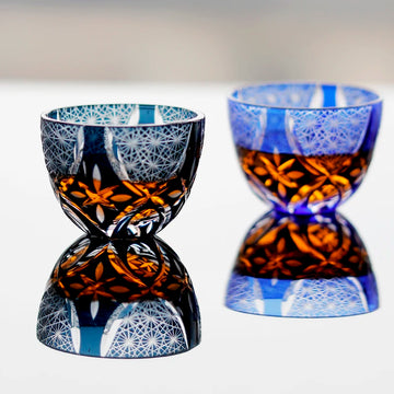 Japanese Style Kiriko Glass for Sake | HANABI