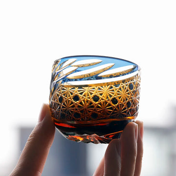 Premium Kiriko Glass for Sake | KOHAKU