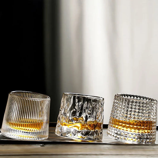 Minimalist Nordic Rotating Handmade Whisky Glass